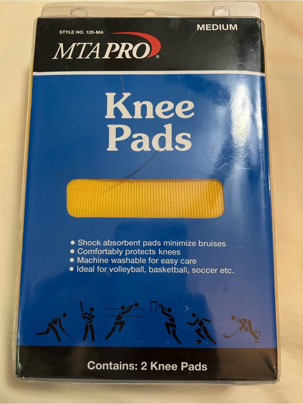 MTA Sport Yellow Knee Pads - Medium